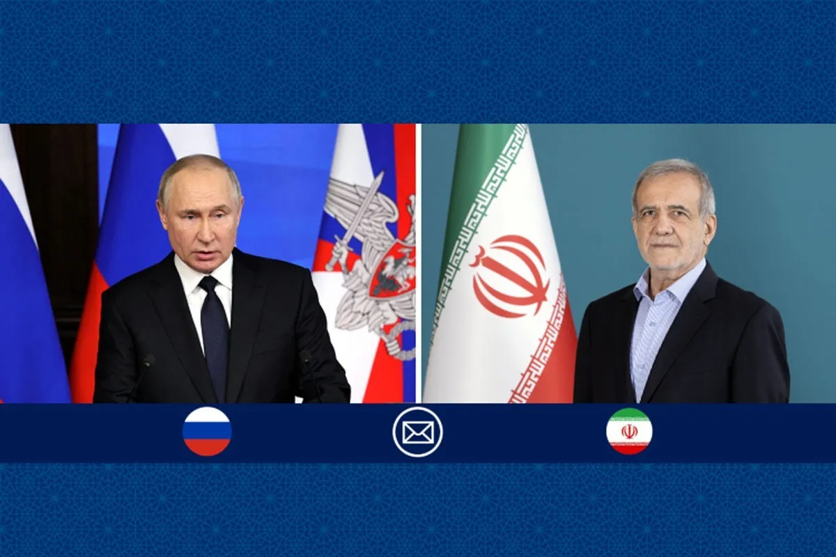 پیام تبریک پزشکیان به پوتین به مناسبت روز ملی روسیه