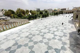 عملیات سنگ&zwnj;فرش بست طبرسی حرم مطهر رضوی به پایان رسید
