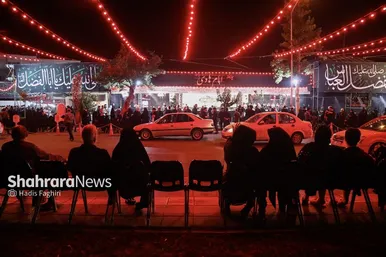 گزارش تصویری | مراسم روضه خوانی شب هشتم  ماه محرم در خیابان های مشهد