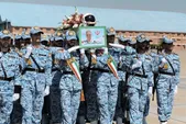 مراسم تشییع پیکر خلبان شهید سرتیپ‌دوم مجید کاظمی در شیراز + فیلم