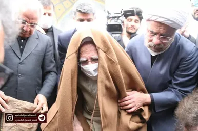 مراسم تشییع پیکر همسر آیت‌الله جوادی آملی
