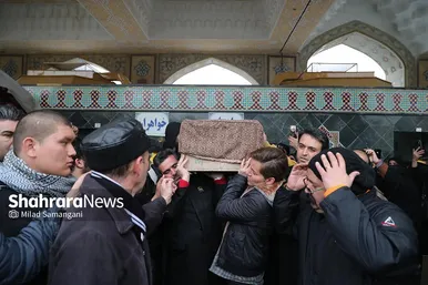 تشییع پیکر شهرام عبدلی در حرم مطهر رضوی