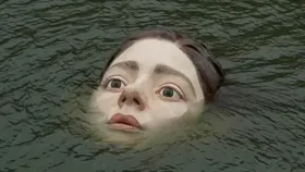 مجسمه دختر غرق&zwnj;شده در اسپانیا که همه را شوکه کرده است + فیلم