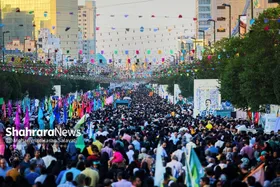 جشن ۲.۵ کیلومتری مشهدی&zwnj;ها در سالروز ولادت امام مهربانی&zwnj;ها | &laquo;خوشا ملکی که سلطانش تو باشی&raquo; + فیلم و تصاویر
