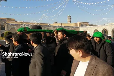 مراسم تشییع پیکر حجت‌الاسلام هادی از چهره‌های جهادی افغانستانی در مشهد