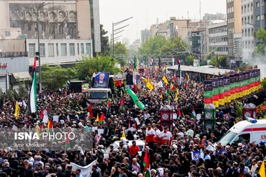 عکس‌هایی از مراسم تشییع پیکر شهید اسماعیل هنیه در تهران - ۱