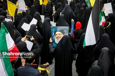 گزارش تصویری | اجتماع بزرگ «حزب الله زنده است» در مشهد