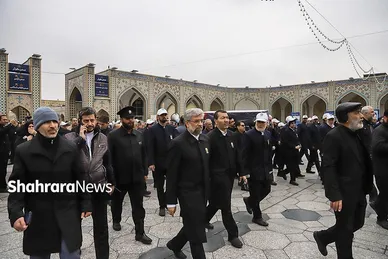 گزارش تصویری | مراسم تشییع پیکر همسر و فرزند معاون رئیس‌جمهور در مشهد