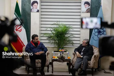 گزارش تصویری | دیدار احسان حدادی، رئیس فدراسیون دوومیدانی، با شهردار مشهد مقدس