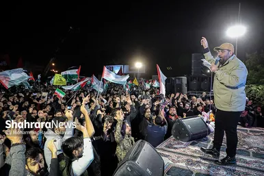 اجتماع مردمی «این المنتقم» در میدان فلسطین مشهد