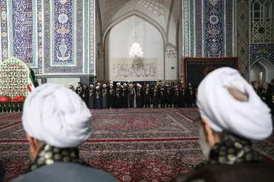 آیین خطبه خوانی شب شهادت امام رضا(ع) در حرم مطهر رضوی