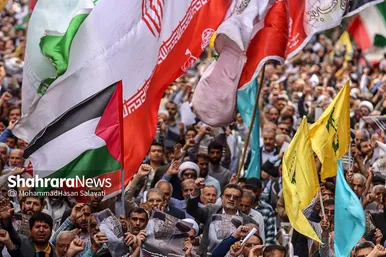 راهپیمایی انزجار مردم مشهد از جنایات رژیم صهیونیستی در لبنان و فلسطین