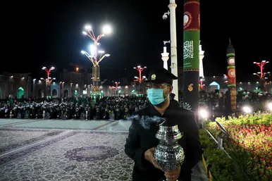 مراسم خطبه خوانی شب عاشورا در حرم مطهر رضوی‎‎‎‎
