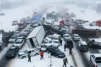 ویدئو| تصادف شدید زنجیره‌ای در آمریکا