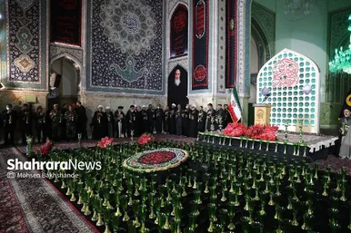 آیین خطبه خوانی شب شهادت امام رضا(ع) در حرم مطهر رضوی