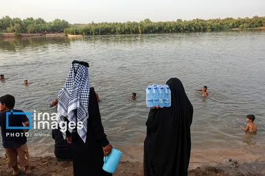عکس‌هایی از استقبال اهالی خلیفه حیدر از زائران کربلا