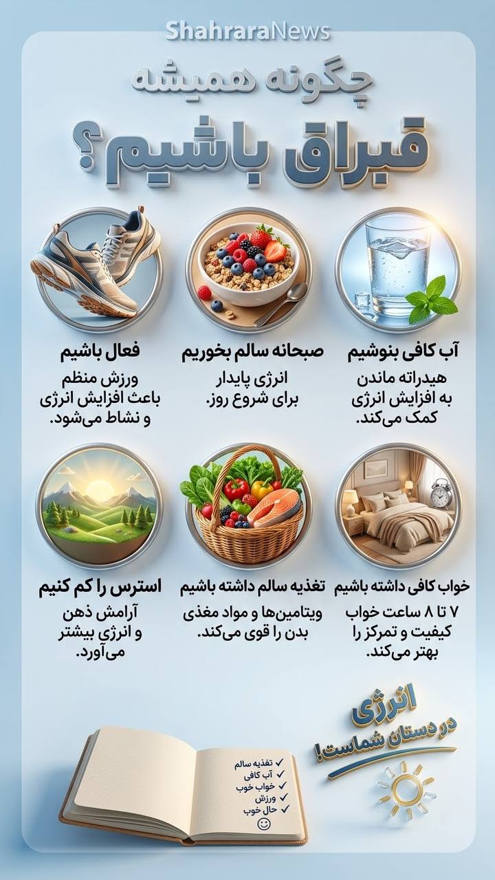 اینفوگرافی| چگونه همیشه قبراق باشیم؟