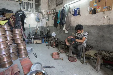 کارگاه مسگری در مشهد