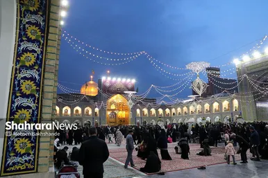 حال و هوای حرم مطهر رضوی در شب نیمه شعبان