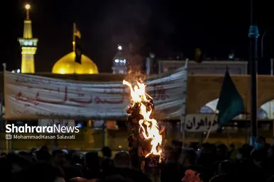 آئین سنتی مشعل گردانی نجفی‌ها در شب تاسوعا