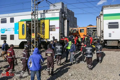 برخورد دو قطار مترو تهران ـ کرج