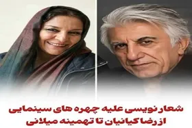 این آخرین اخطاره! | دیوار خانه تهمینه میلانی و رضا کیانیان هدف توهین و تهدید قرار گرفت
