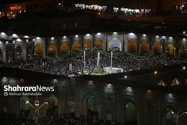 مراسم احیاء شب ۲۱ ماه رمضان در حرم مطهر رضوی