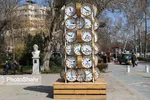 مشهد با نصب نماد‌ها و نشانه‌های هنری برای نوروز ۱۴۰۰ آماده می‌شود + تصاویر