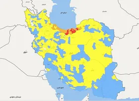 نقشه ابتلای کشور به کرونا، آبی اما ناپایدار
