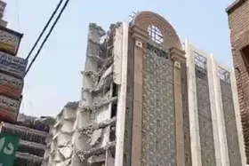 تصاویر عجیب از تخریب ساختمان متروپل آبادان + فیلم