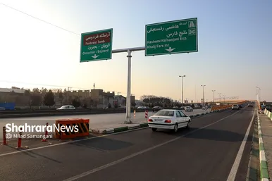 تصاویری از تقاطع غیر هم‌‌سطح پیامبر اعظم (ص) مشهد