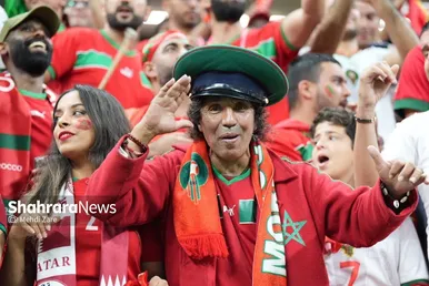 تماشاگران دیدار فرانسه و مراکش