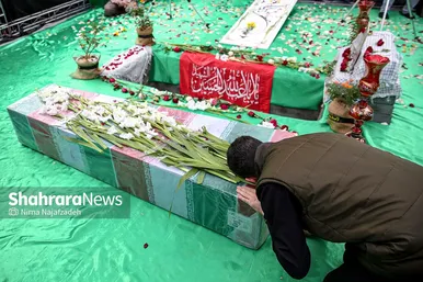 مراسم تشییع و تدفین پیکر پاک شهید گمنام در دانشکده منتظری مشهد