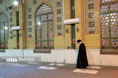 حضور مقام معظم رهبری در مرقد مطهر امام خمینی(ره) و گلزار شهیدان