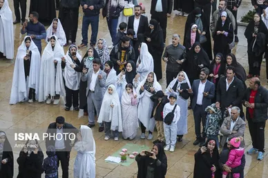 لحظه تحویل سال ۱۴۰۳ در حرم حضرت شاهچراغ (ع)
