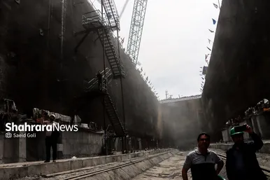مراسم پایان حفاری مسیر شرقی خط ۳ قطار شهری مشهد