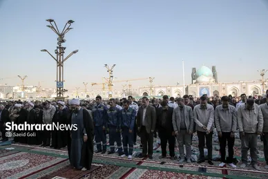 گزارش تصویری | اقامه نماز طلب باران در حرم مطهر رضوی
