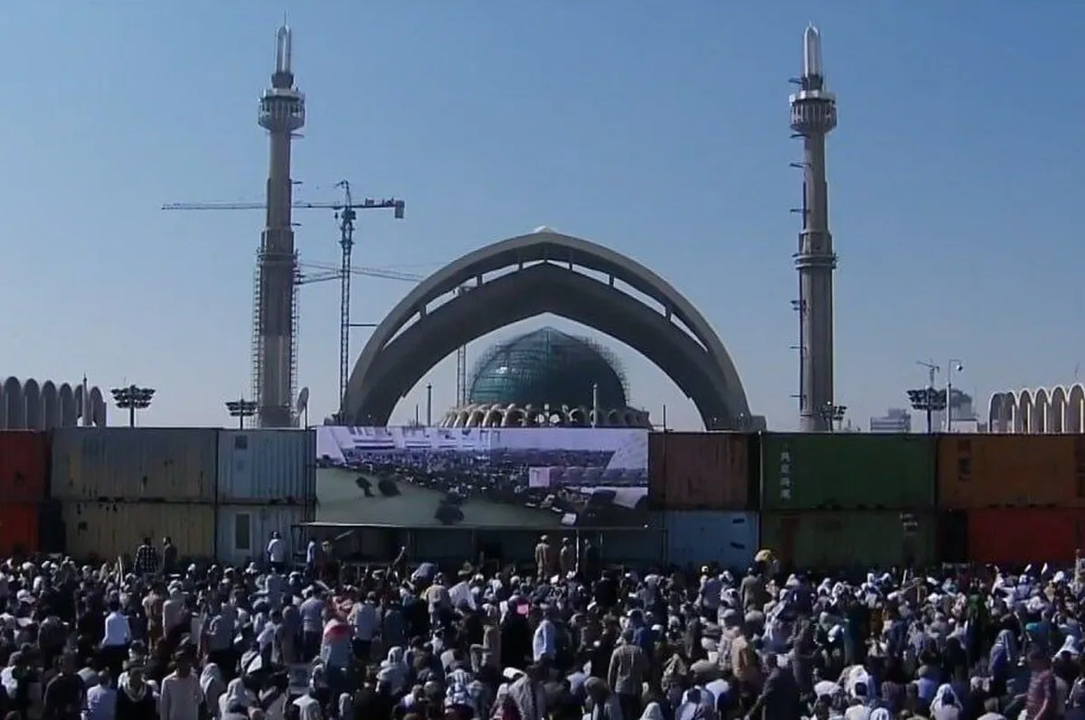 مراسم گرامیداشت شهید سید حسن نصرالله در مصلای تهران برگزار شد + فیلم (۱۳ مهر ۱۴۰۳)