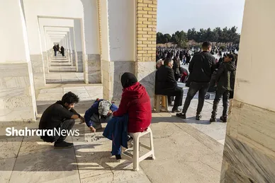 آیین چراغ برات در آرامگاه خواجه ربیع