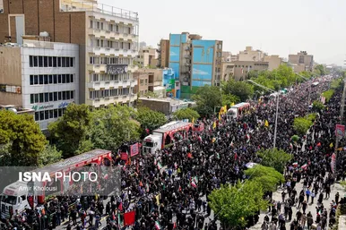 گزارش تصویری | مراسم تشییع پیکر شهدای اقتدار در تهران (۷ تیر ۱۴۰۴)