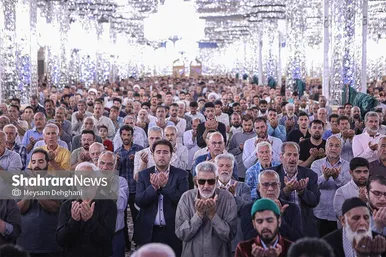 گزارش تصویری | اقامه نماز عید سعید قربان در حرم مطهر رضوی