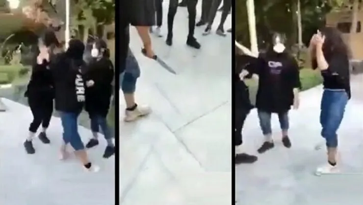دختر قمه کش و دوستانش به اداره پلیس احضار شدند