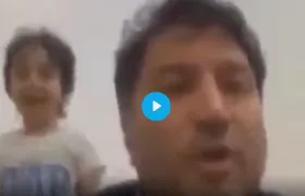 حضور غیرمنتظره فرزند رئیس سازمان حمایت وسط مصاحبه زنده + فیلم