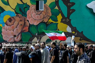 راهپیمایی مردم مشهد در محکومیت اغتشاشات اخیر و تشییع شهدای مدافع امنیت