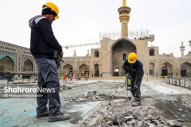 مراسم آغاز عملیات احداث رواق مبارک امیرالمومنین علیه السلام در حرم رضوی