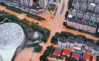 ویدئو| جاری شدن سیل بزرگ در چین