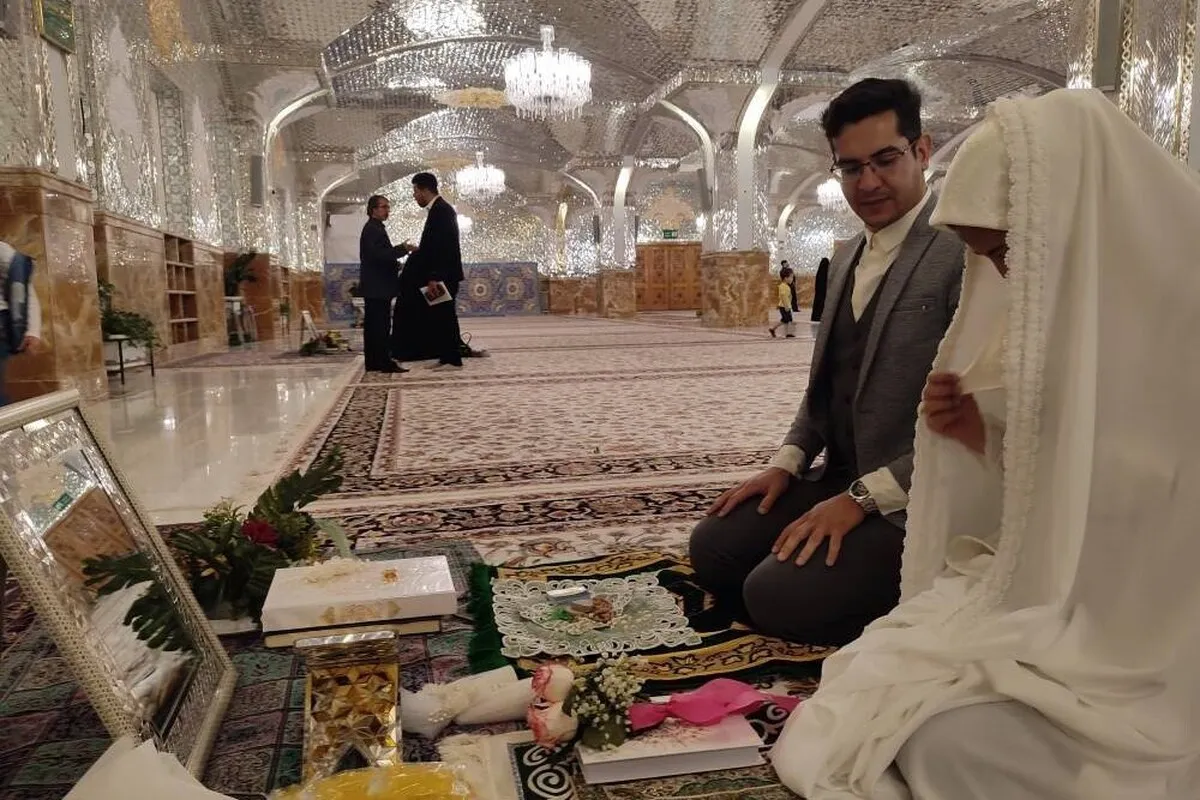 رشد چشمگیر مراسم عقد در حرم مطهر حضرت رضا(ع) طی دهه کرامت ۱۴۰۴