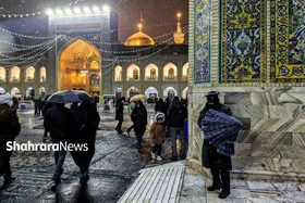 گزارش تصویری | بارش برف پاییزه در حرم مطهر رضوی