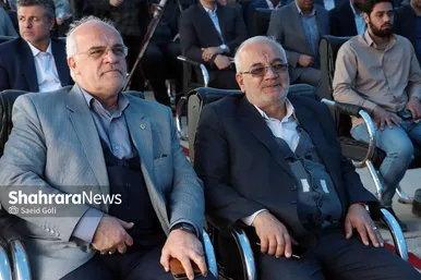 مراسم پایان حفاری مسیر شرقی خط ۳ قطار شهری مشهد