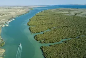 ویدئو| نمایی زیبا از  بندرخمیر در هرمزگان